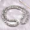9MM 304 Stainless Steel Byzantine Chain Necklaces for Men SA-T001-02AS-1