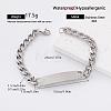 304 Stainless Steel Link Bracelets for Women Men ON2537-4-1
