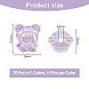 70Pcs 7 Colors UV Plating Rainbow Iridescent Acrylic Beads PACR-DC0001-03-2