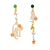 Alloy and Enamel Pendant Stud Earrings PW-WG3B231-03-1