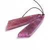 Natural Lepidolite/Purple Mica Stone Pendants G-G827-04O-3