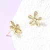 Valentine's Day Brass Micro Pave Clear Cubic Zirconia Stud Earrings EJEW-C186-22G-01-2