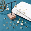 50 Pairs Brass Huggie Hoop Earring Findings KK-CN0001-87-5