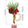 Christmas Theme Wooden Napkin Rings AJEW-WH0261-90-2
