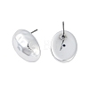 Oval CCB Plastic Stud Earrings for Women EJEW-Q382-01P-2