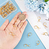 50Pcs 304 Stainless Steel Leverback Earring Findings with Pendant Bails STAS-BBC0001-52G-3