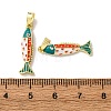 Brass Enamel Pendants X-KK-F911-23G-02-3