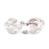 C-Shaped Brass Multi-Strand Half Hoop Stud Earrings for Women EJEW-G391-05S-3
