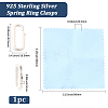 1Pc 925 Sterling Silver Spring Gate Rings STER-BBC0008-64B-S-2