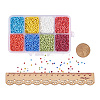 Mixed 12/0 Round Glass Seed Beads SEED-PH0006-2mm-06-4
