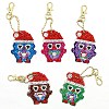 Christmas DIY Diamond Painting Keychain Kits DIAM-PW0010-68-12-1