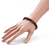 Natural Gemstone & Coconut Beaded Stretch Bracelet for Women BJEW-JB08407-3