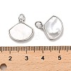 Brass Pave Shell Shell Shape Charms with Jump Ring KK-K365-08D-P-3