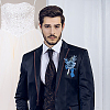 2Pcs 2 Style Silk Cloth & Plastic Imitation Flower Corsage Boutonniere & Wrist Corsage JEWB-CP0001-27A-6