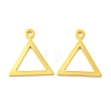 925 Sterling Silver Hollow Triangle Charms STER-B005-37G-1