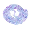 Ombre Effect Dyed Crackle Glass Beads Strands GLAA-Q106-01A-B24-3