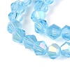 AB Color Plated Transparent Glass Beads Strands GLAA-G127-01-02M-4