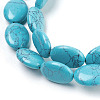 Flat Oval Gemstone Synthetic Turquoise Stone Beads Strands X-G-S113-11-3