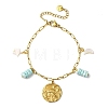 304 Stainless Steel Cable Chain Charm Bracelets BJEW-L708-02G-4