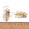 304 Stainless Steel & Electroplate Glass Beads Cluster Earrings for Women EJEW-JE07470-6