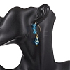 Teardrop Electroplate Glass Dangle Earrings EJEW-JE06797-2