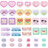 38Pcs 19 Style Transparent Printed Acrylic Cabochons TACR-CA0001-16-1