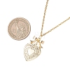 Alloy Bowknot Heart Locket Pendant 304 Stainless Steel Cable Chain Necklaces for Women NJEW-JN05904-3