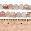 Natural Black Gold Rutilated Quartz Beads Strands G-P596-8mm-02-5