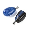 Natural Dyed & Heated Agate Tumbled Stone Pendants GG-K002-07E-2