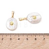 Natural Baroque Keshi Pearl Pendants PALLOY-JF05472-2