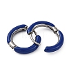 Two Tone 304 Stainless Steel Chunky Huggie Hoop Earrings with Enamel for Women EJEW-C043-11-12P-2