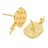 Rack Plating Brass Studs Earrings Finding KK-T072-05G-2