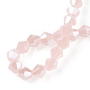 Imitation Jade Electroplate Glass Beads Strands EGLA-A039-J6mm-A07-4