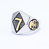 Punk Style 316L Stainless Steel Finger Rings for Men FS-WG96F45-08-2