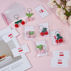 30Pcs 2 Colors Polyester Crochet Cherry Keychains KEYC-MA00012-4