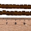 Transparent Frosted Glass Beads Strands GLAA-N072-01A-A19-4
