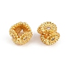 Brass Micro Pave Clear Cubic Zirconia Beads CU-CBA6A75-34G-2