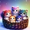 DIY Cat Pattern Diamond Painting Kits DIAM-PW0009-08A-05-1