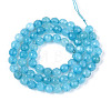 Dyed Natural White Jade Beads Strands G-T139-6mm-60-16-2
