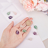 12 Pcs 3 Styles Natural Mixed Stone Pendants FIND-DC0001-48-3