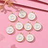 Golden Plated Alloy Charms LS-ENAM-S118-01D-5