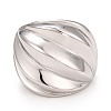 Non-Tarnish 304 Stainless Steel Textured Chunky Ring RJEW-B040-21P-2