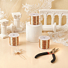 3 Rolls 3 Sizes Round Copper Wire CWIR-BC0001-66-4