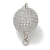 Rack Plating Brass Micro Pave Cubic Zirconia Pendants KK-L224-071P-1