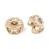 Brass Micro Pave Clear Cubic Zirconia Beads KK-C142-08LG-2