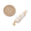 3Pcs 3 Styles Natural Quartz Crystal Pointed Copper Wire Wrapped Faceted Bullet Big Pendants PALLOY-JF03572-01-2