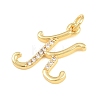 Brass Micro Pave Clear Cubic Zirconia Pendants CU-CBA7939-01K-G-2