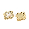 Brass Micro Pave Clear Cubic Zirconia Cross Connector Charms KK-U070-09A-G-2