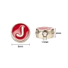 104Pcs 26 Colors Alloy Enamel Beads ENAM-YW0001-75-3