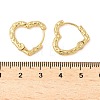 304 Stainless Steel Hammered Heart Hoop Earrrings X-EJEW-U065-02A-G-3